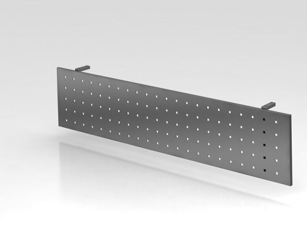 Hammerbacher scherm H=35cm 160cm grafiet, gepoedercoat, pinhole paneel in grafiet, VRSI16/G