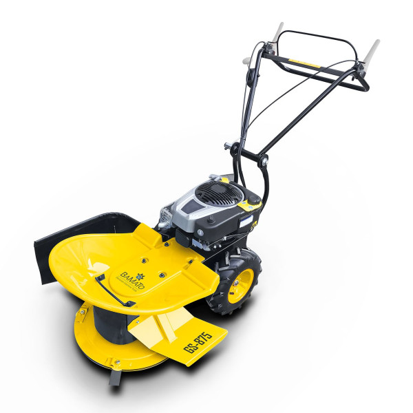 BAMATO Hochgrasschneider / Kreiselmäher mit RATO R225 Motor, 4 Messer, höhenverstellbarer Griff, 640 mm Schnittbreite, Radantrieb, GS-875