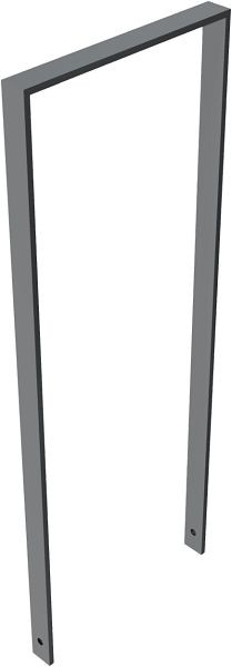 Schake armleuning van platstaal 50 x 12 mm, zonder dwarsbalk, totale breedte: 450 mm, thermisch verzinkt en gecoat DB 703, 450_045B