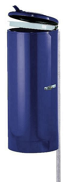 Renner rustplaats afvalbak 110 L, met spansluiting, met stalen deksel, thermisch verzinkte klemring, thermisch verzinkt, 8059-10FV