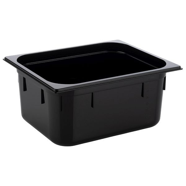 APS GN 1/2 bak, 32,5 x 26,5 cm, diepte: 150 mm, polycarbonaat, zwart, 8,9 liter, 82066