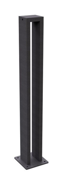 Schake fietsenstandaard, enkele parker van vierkante buis 80x20x2mm, hoogte: 800mm, breedte: 95mm, met bodemplaat 150x150mm, gecoat in DB 703, 458_95PB