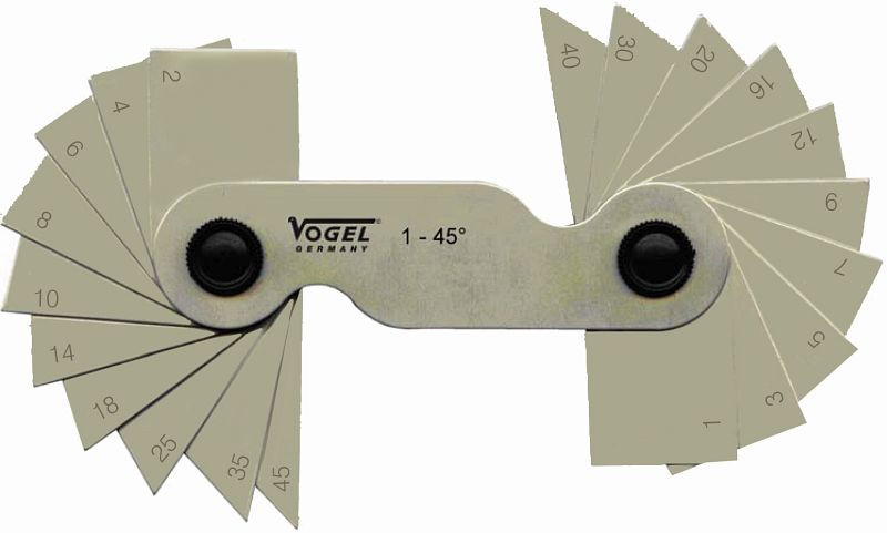 Vogel Germany hoekmeter, 1° - 45°, 20 platen, 472000