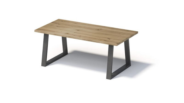 Bisley Fortis Table Regular, 2000 x 1000 mm, rechte rand, geolied oppervlak, T-frame, oppervlak: naturel / framekleur: blank staal, F2010TP303