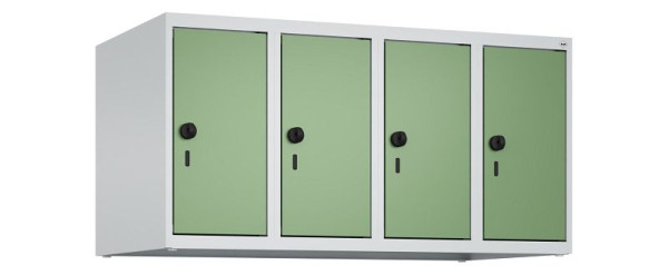 C+P kastopzet Classic PLUS, bovenkast, 7035/6011, veiligheidsdraaisluiting, 500x1000x500mm, 4 vakken, 080090-49 S10006