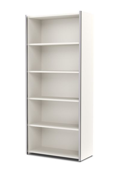 Kerkmann enkele plank, 5 OH, Aveto, B 800 x D 380 x H 1830 mm, wit, 13453210