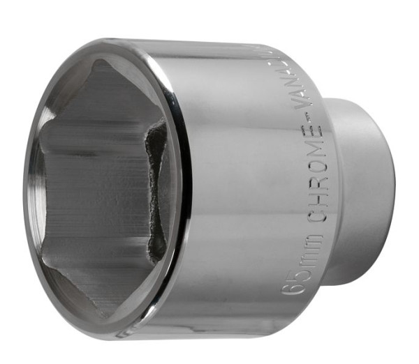 SW-Stahl-dop, 1", 65 mm, chroom-vanadium, hoogglans verchroomd, 07675L-65