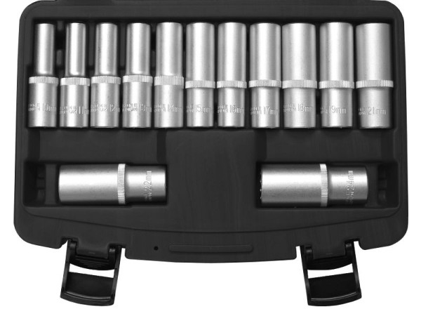 SW-Stahl dopsleutel-inzetstukken, 1/2", twaalfkant, 10-24 mm, diep, 13-delig, 05632L