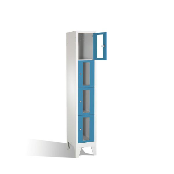 C+P lockerkast Classic, H1850xB320xD500mm, kleur: lichtgrijs / lichtblauw, 8010A104 S10003