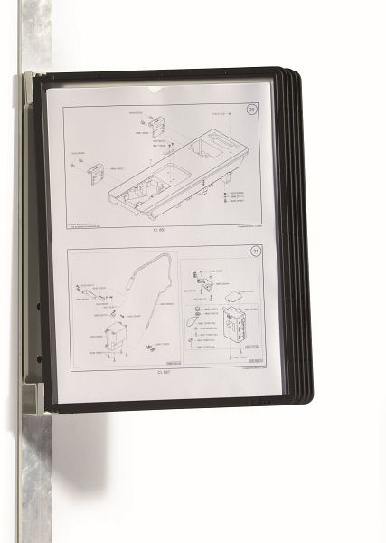 DURABLE VARIO MAGNET WALL wandhouder 5, zwart, 591401