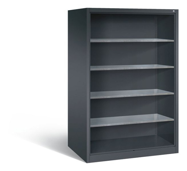 C+P plank H1950xB1200xD800mm, kleur: zwart-grijs, 8934-02 S10003