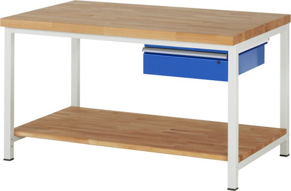 RAU werkbank serie 8000 - frameconstructie (gelast frame), 1x lade, 1500x840x900 mm, 03-8001A7-159B4S.11