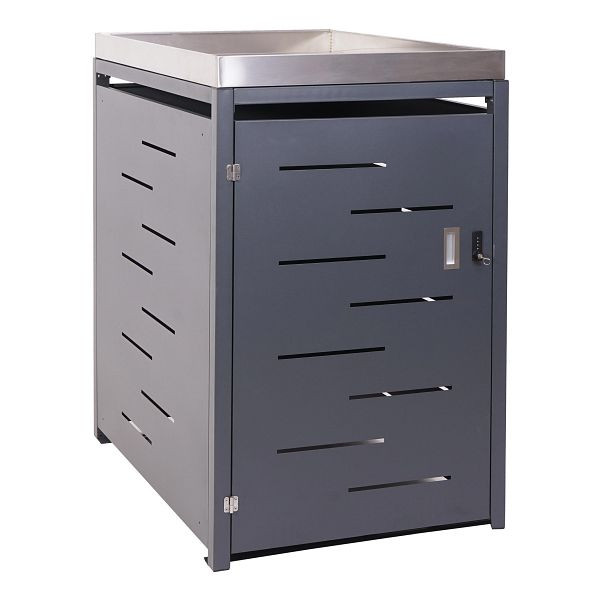 Mendler HWC-H40 1 vuilnisbakbekleding, vuilnisbak, plantenbak RVS metaal combinatie 35 kg 117x67x80 cm uitbreidbaar, 73374 + 73375