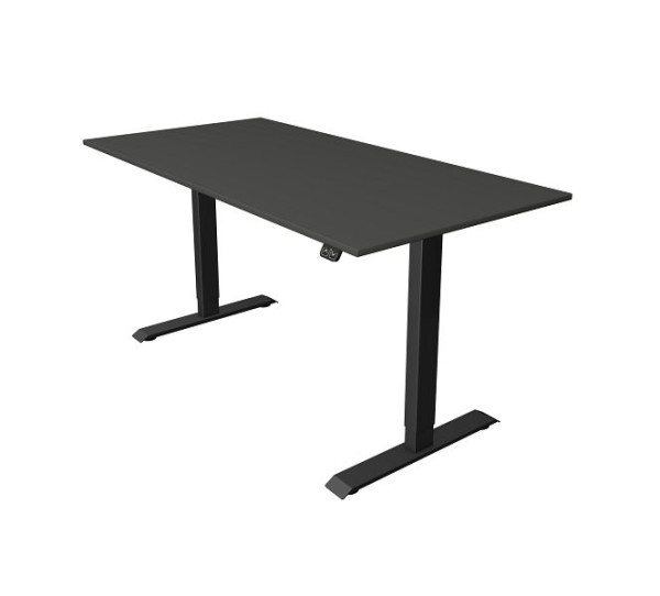 Kerkmann zit-statafel B 1600 x D 800 mm, elektrisch in hoogte verstelbaar van 740-1230 mm, antraciet, 10181713
