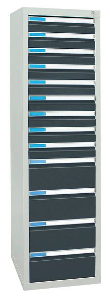 stumpf ladekast serie ESTA, RAL 7035/7016, 13 laden (9x100, 4x200 mm), 7605771
