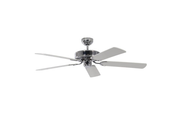 Pepeo Deckenventilator Potkuri Stahl / Weiß 132 cm mit Zugkette, 13322010132v3