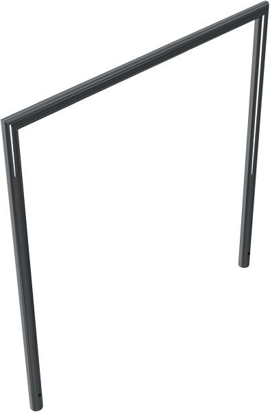Schake buisbeugel van stalen buis Ø 48 x 2,5 mm, totale breedte 1200 mm, verzinkt en gecoat DB 703, 447_13B