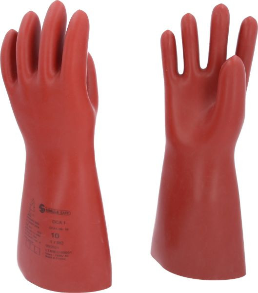 KS Tools Elektriciensbeschermhandschoen met mechanische en thermische bescherming, maat 10, klasse 1, rood, 117.0090