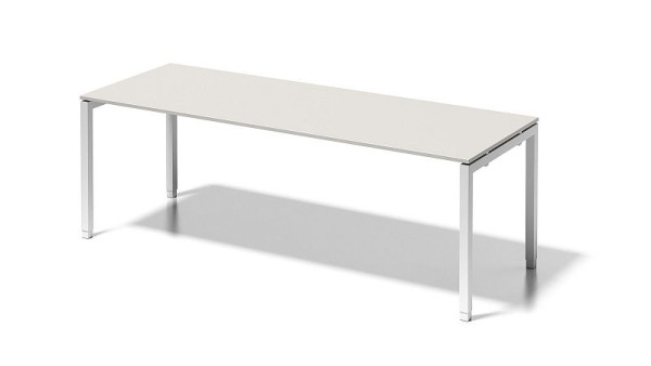 Bisley Cito bureau, 650-850 mm in hoogte verstelbaar U-frame, H 19 x B 2200 x D 800 mm, grijswit/verkeerswit, DUH2208GW396