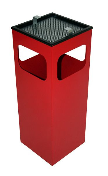Afval-asbak combinatie KUBA Rood, 390109