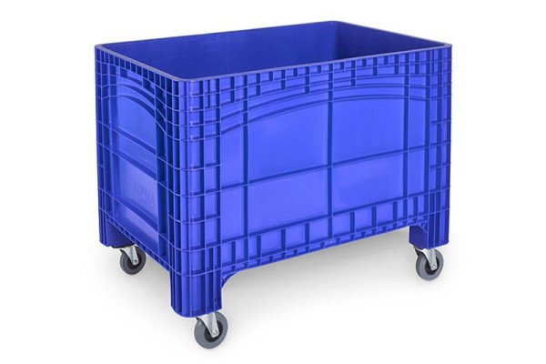 ALPHA NOAHBOX XL palletbox 1200x800x925 mm met 4 zwenkwielen Ø100mm blauw, 2904-BL