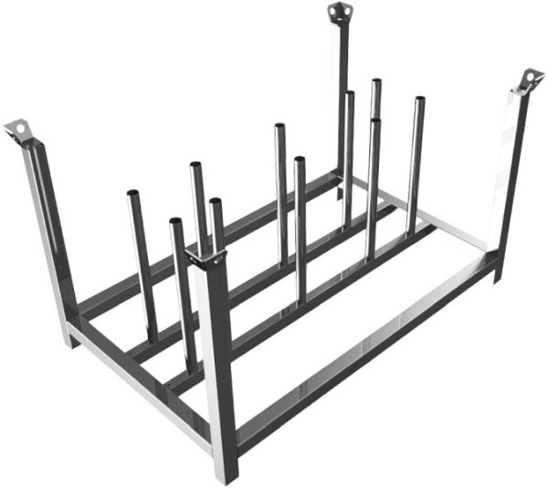 Schake stapelpallet met robuuste stapelhoeken, 50116-5