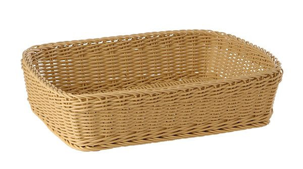 APS mand, rechthoekig, 40 x 30 cm, hoogte: 10 cm, polypropyleen, lichtbeige, -PROFI LINE-, 50710