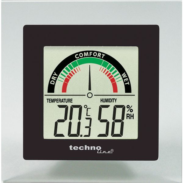 Technoline binnenklimaatstation, afmetingen: 114 x 116 x 16 mm, WS 9415