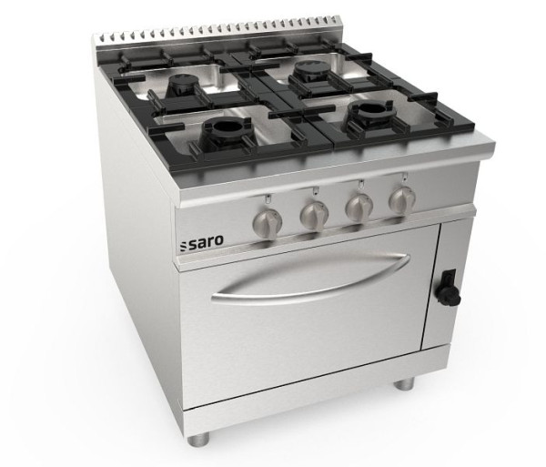 Saro gasfornuis + gasoven 4 branders LQ, 423-8015