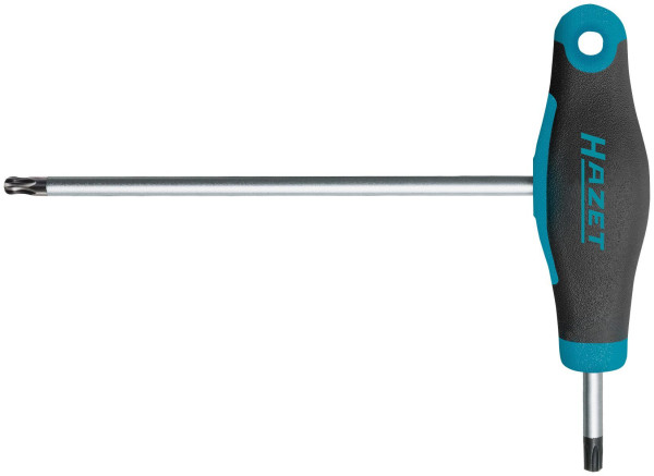 Hazet-schroevendraaier, met T-greep, Inside TORX®-profiel, T10, zeskantig blad, met kogelpunt, 829KKT-T10