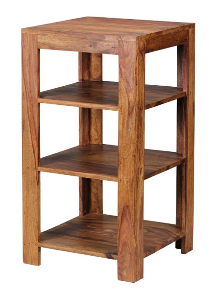 Wohnling staande plank MUMBAI massief sheeshamhout 80 cm met 3 opbergvakken design landelijke stijl, WL1.389