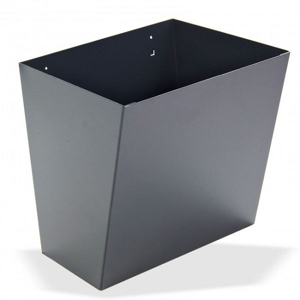 ADB prullenbak voor werkplaatswagens, afmetingen (B x H x D): 300 x 300 x 250 / 150 mm, kleur: antracietgrijs, 23208