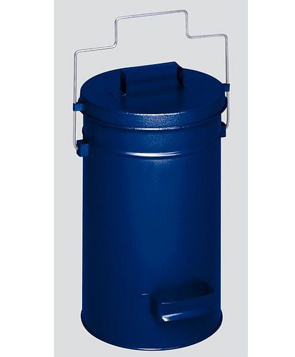 DENIOS veiligheidscontainer met deksel, blauw, 15 liter inhoud, 284066