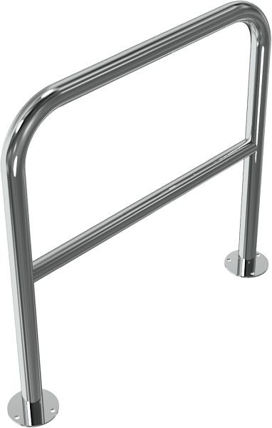 Schake roestvrijstalen beugel Ø 48 mm voor plugbevestiging, met dwarsbalk, totale breedte 800 mm, 449_21P