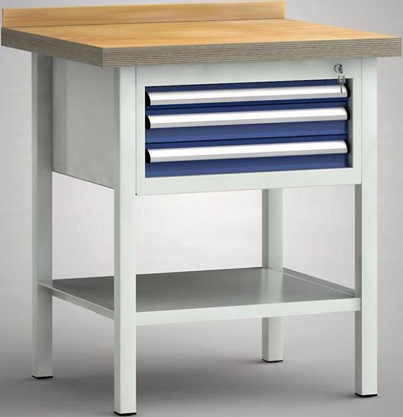 KLW standaard werkbank - 750 x 700 x 840 mm L x B x H, WS057N-0750M40-E7021