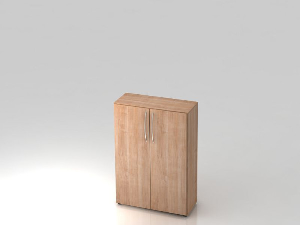 Hammerbacher kast 3OH 34, 6cm diepe beugelgreep walnoot/walnoot, 80x34,6x114,4 cm (BxDxH), V4550/N/N/BM