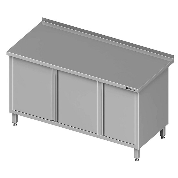 Stalgast werkkast met vleugeldeuren 2000x600x850mm, met vleugeldeurkast rechts, met opstand, gelast, VAS20607RA