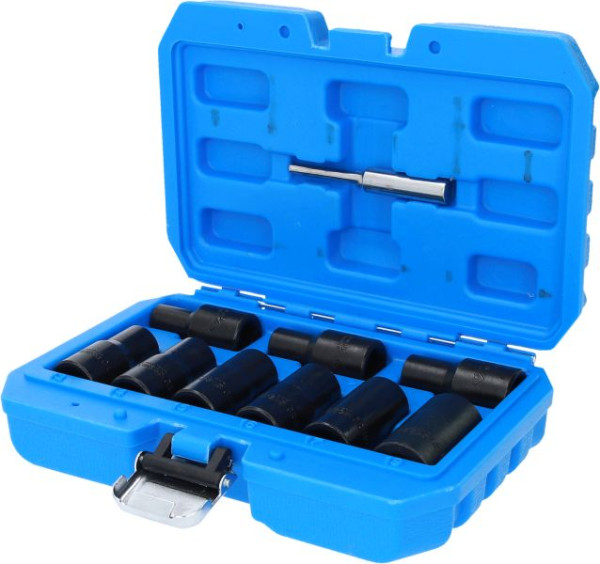 Brilliant Tools 1/2" spiraalprofiel doppenset, 10-delig, 10 - 19 mm, BT026000