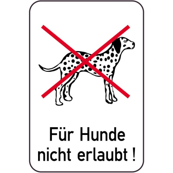 Stenen HGS hondenbord, honden niet toegestaan!, 400 x 600 mm, 14883