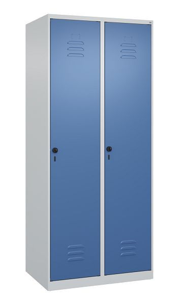 C+P multifunctionele kast Classic PLUS, wasruimte, 2 vakken, 1850x800x500mm, 7035/5023, veiligheidsdraaigrendel, deuren rechts scharnierend, 080000-22B S10005
