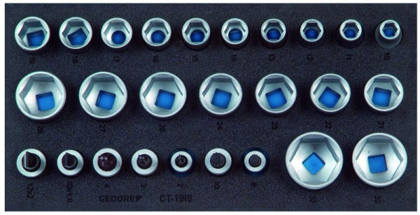 GEDORE CT-inzet met assortiment, set dopsleutel-inzetstukken 1/2'', CT, 2308924