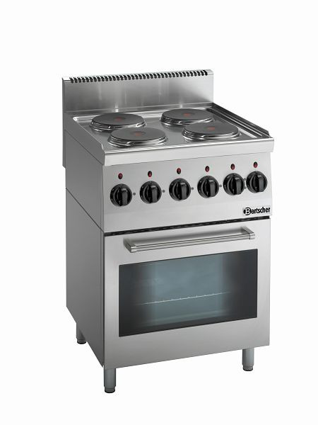 Bartscher elektrisch fornuis 600, B600, 4 platen, elektrische oven, 131764