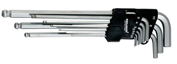 Projahn kogelkop stiftsleutel binnenzeskant set 1,5-10 mm 9 delig, 3602
