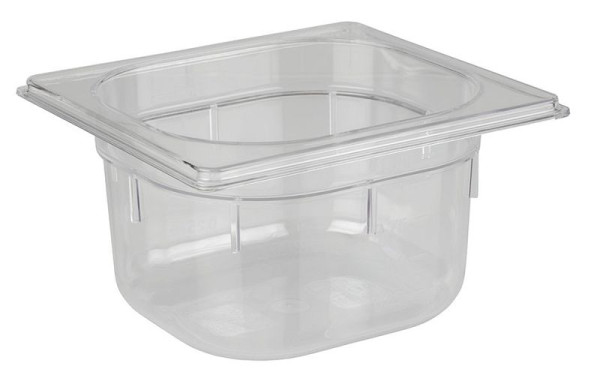APS GN 1/6 bak, 17,6 x 16,2 cm, diepte: 100 mm, polycarbonaat, 1,5 liter, 82038
