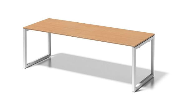 Bisley Cito bureau, 730 mm vaste hoogte O-frame, H 19 x B 2200 x D 800 mm, beuken/verkeerswit, DOF2208BC396
