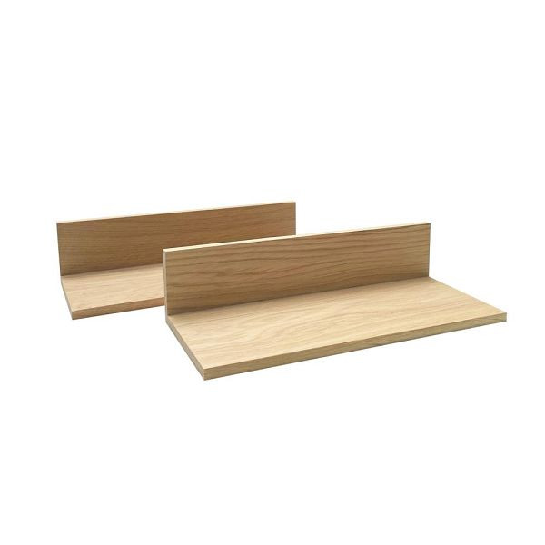 APS-inzet voor houten kist, set van 2 24 x 10,5 cm, hoogte: 6 cm, eikenhout (geolied), 14022