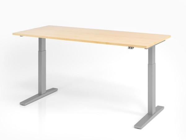 Hammerbacher bureau XMKA19, 180 x 80 cm, blad: esdoorn, 25 mm dik, ABS dikke rand, rechthoekige vorm, VXMKA19/3/S