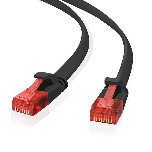 Helos ultradunne patchkabel U/UTP Cat 6 zwart 15,0m, 263014