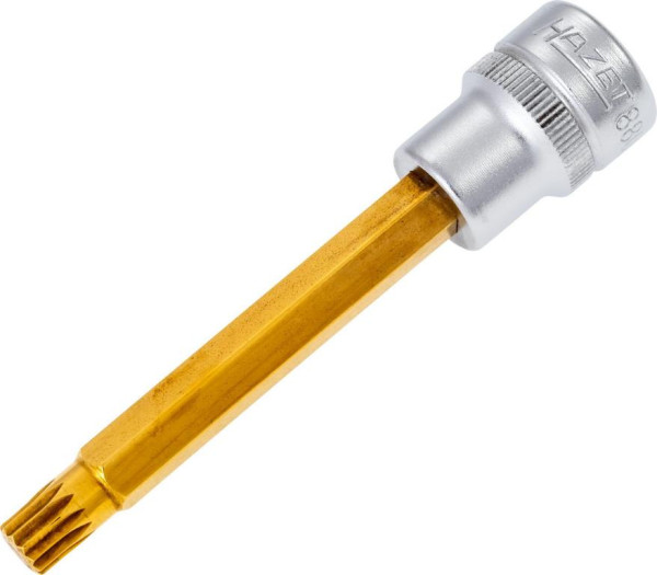 Hazet schroevendraaierdop, hol vierkant 10 mm, intern meertands profiel XZN, M8, lange versie met karteling, 8808LG-8