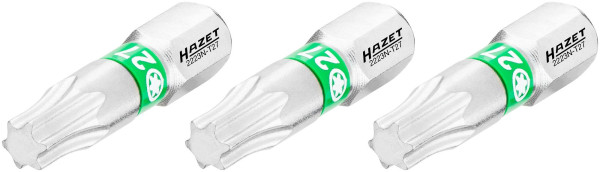 Hazet bit, volle zeskant 6,3 (1/4 inch), binnen TORX® profiel, T27, aantal gereedschappen: 3, sleutelmaat: T27, 2223N-T27/3